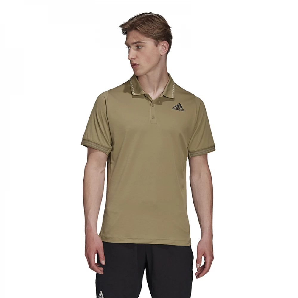 Adidas Men’s Freelift Primeblue Tennis Polo (Olive) 4 Adidas Men’s Freelift Primeblue Tennis Polo (Olive) - Image 2