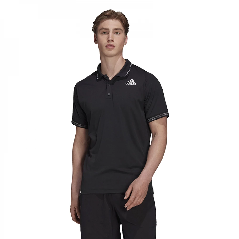 Adidas Men’s Freelift Primeblue Tennis Polo (Black) 4 Adidas Men’s Freelift Primeblue Tennis Polo (Black) - Image 2