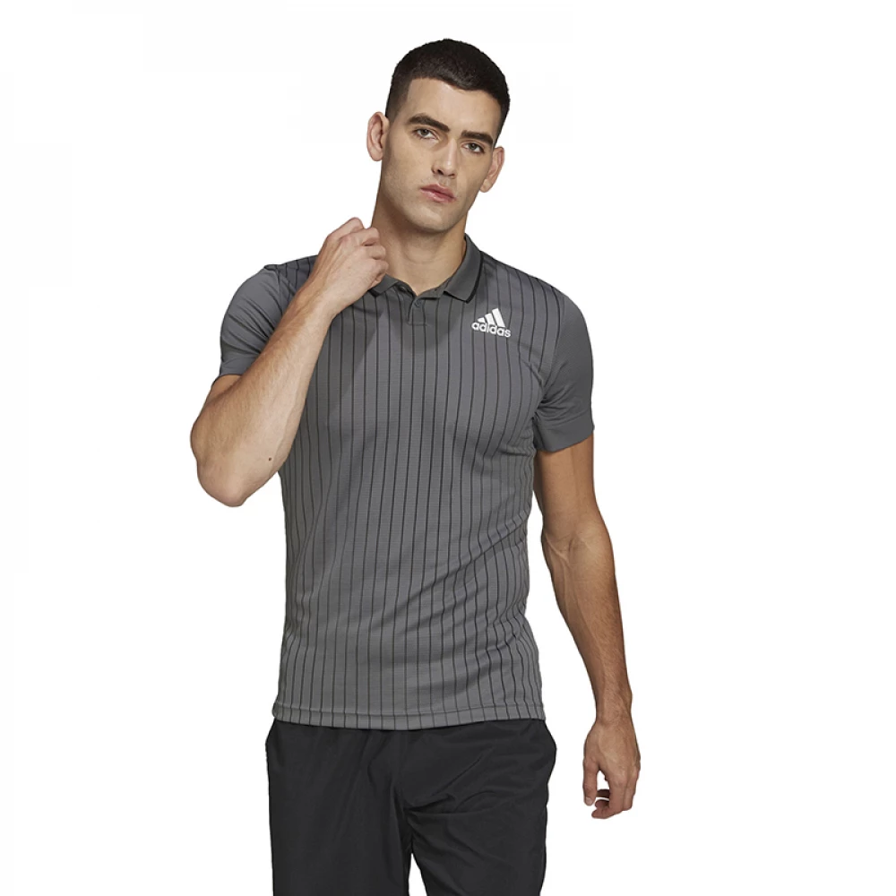 Adidas Men’s Melbourne Tennis Polo (Grey) 4 Adidas Men’s Melbourne Tennis Polo (Grey) - Image 2