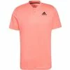 Adidas Men’s Club Henley Tennis Polo (Acid Red)