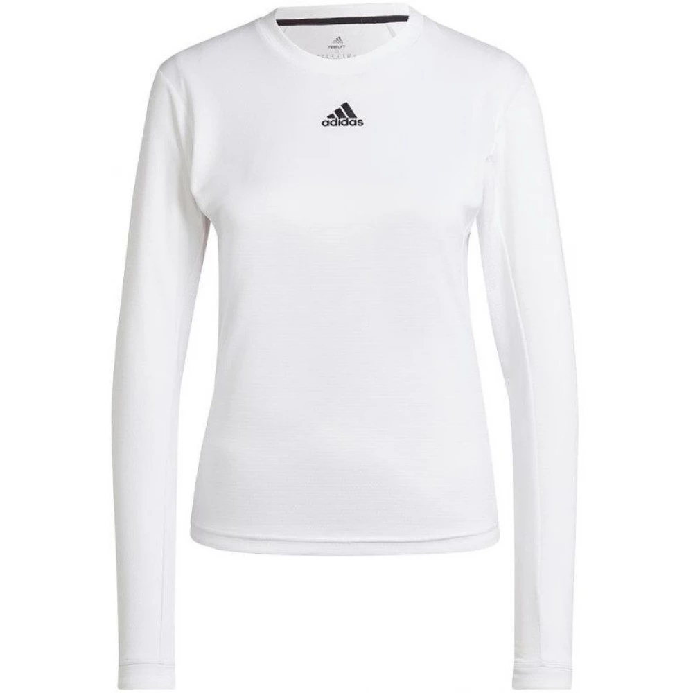 Adidas Women’s FreeLift Long Sleeve Tennis Tee (White) 3 Adidas Women’s FreeLift Long Sleeve Tennis Tee (White)