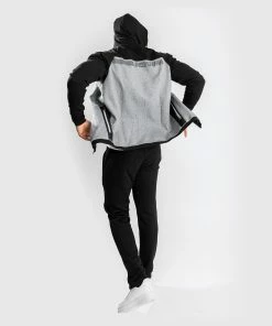 Venum Laser Evo 2.0 Hoodie - Light Heather Grey -Boxing Sport Store HOODIES LASER EVO GREY BLACK 08