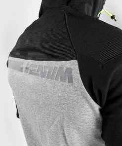 Venum Laser Evo 2.0 Hoodie - Light Heather Grey -Boxing Sport Store HOODIES LASER EVO GREY BLACK 12