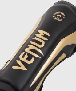 Venum Elite Standup Shin Guards - Black/Gold -Boxing Sport Store IMG 0323 2 copie