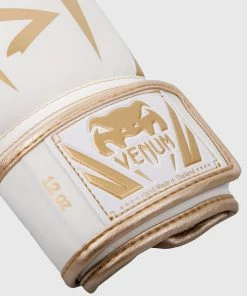 Venum Elite Boxing Gloves - White/Gold -Boxing Sport Store IMG 0919 copie