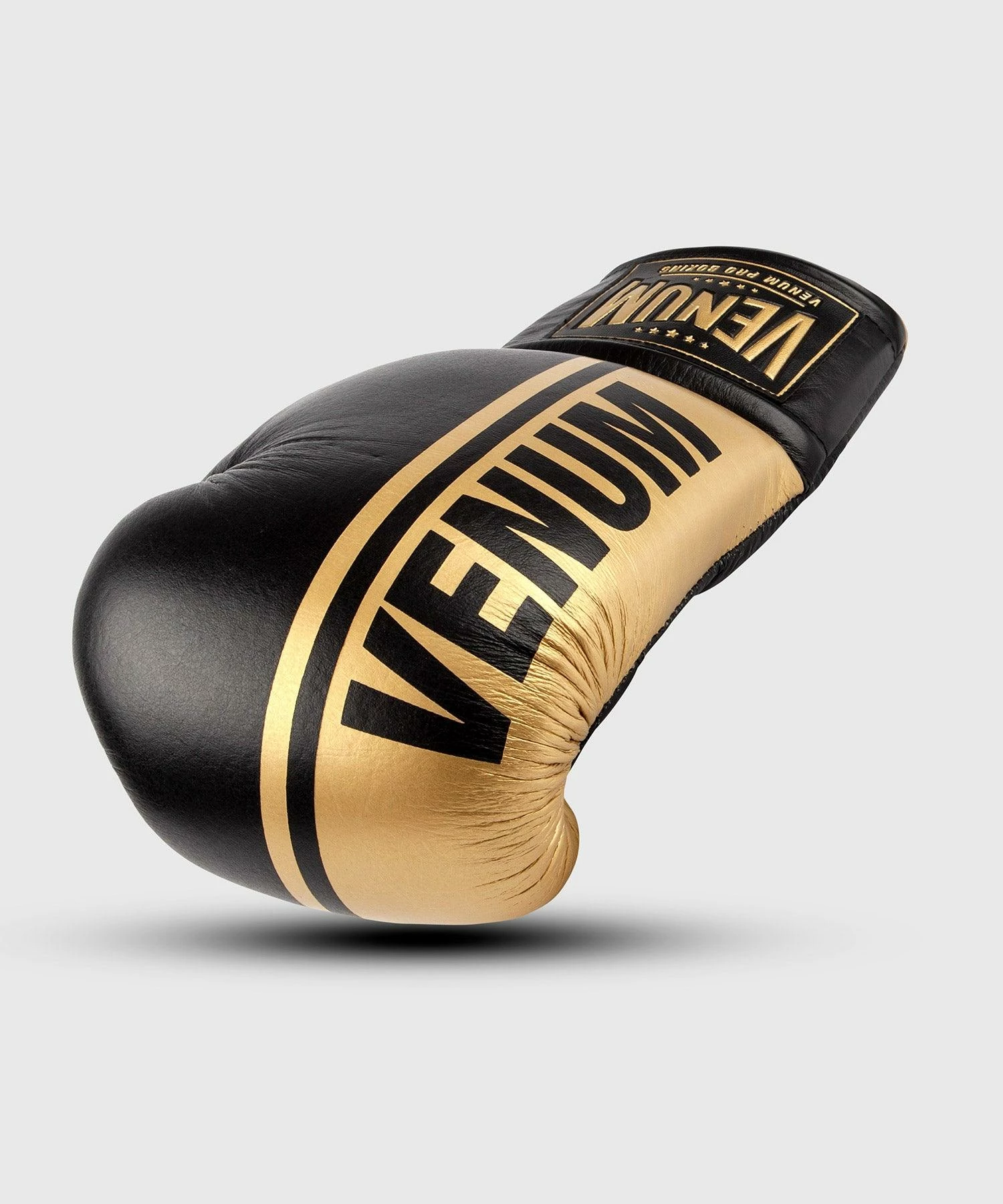 Venum Shield Pro Boxing Gloves - With Laces - Black/Gold 3 Venum Shield Pro Boxing Gloves - With Laces - Black/Gold