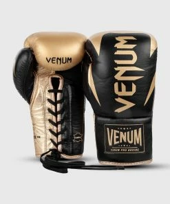 Venum Hammer Pro Boxing Gloves - With Laces - Black/Gold 11 Venum Hammer Pro Boxing Gloves - With Laces - Black/Gold -Boxing Sport Store IMG 7957 copie