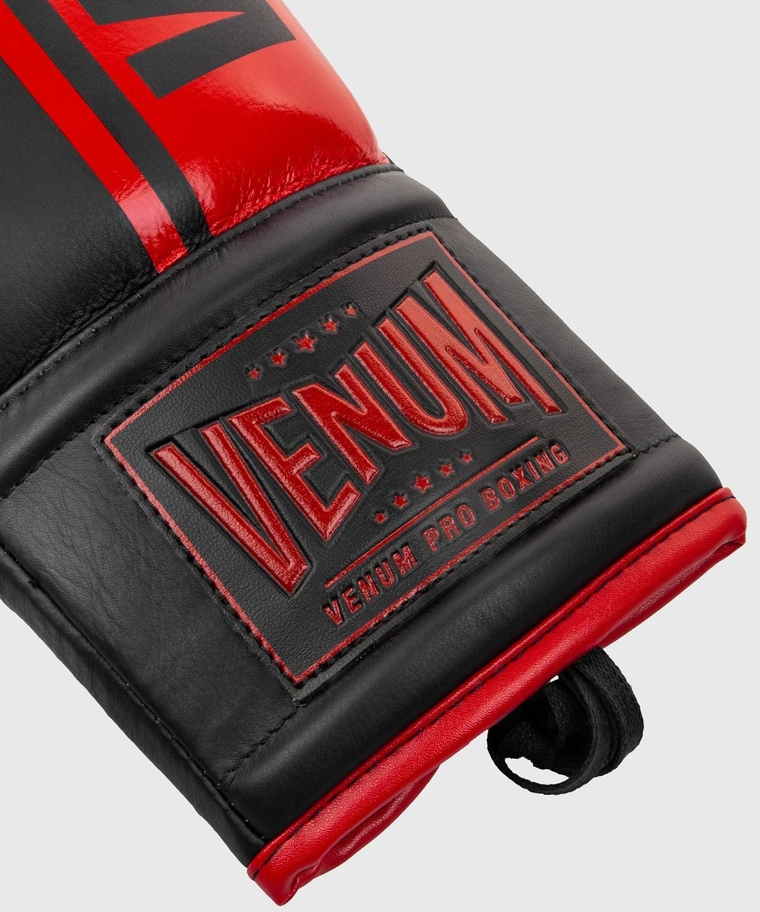 Venum Shield Pro Boxing Gloves - With Laces - Black/Red 10 Venum Shield Pro Boxing Gloves - With Laces - Black/Red - Image 8