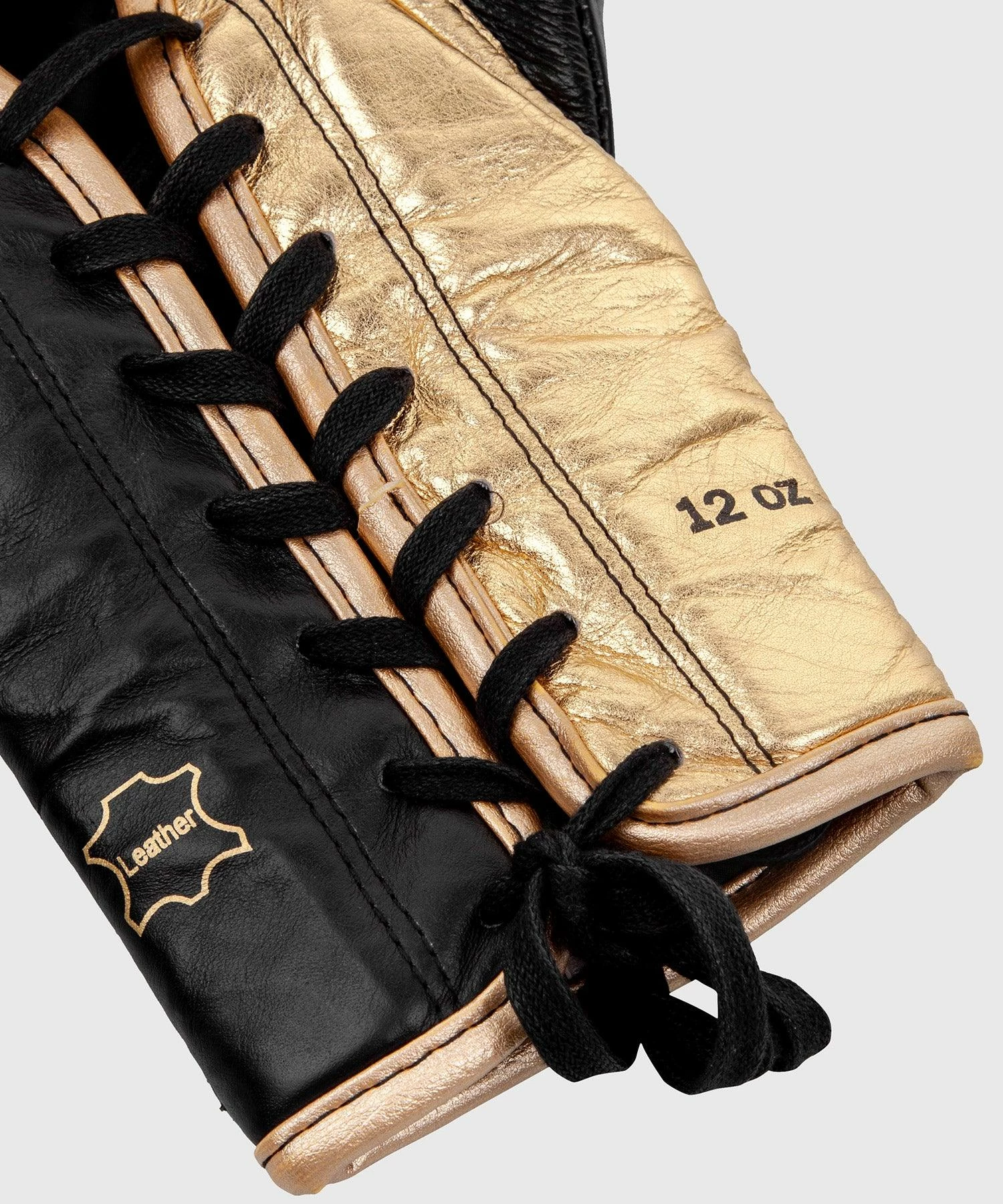 Venum Shield Pro Boxing Gloves - With Laces - Black/Gold 6 Venum Shield Pro Boxing Gloves - With Laces - Black/Gold - Image 4