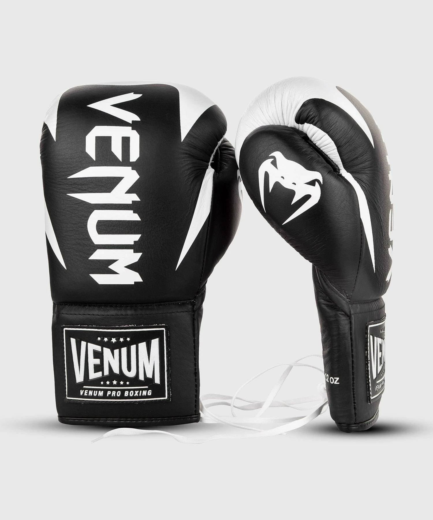Venum Hammer Pro Boxing Gloves - With Laces - Black/White 4 Venum Hammer Pro Boxing Gloves - With Laces - Black/White - Image 2