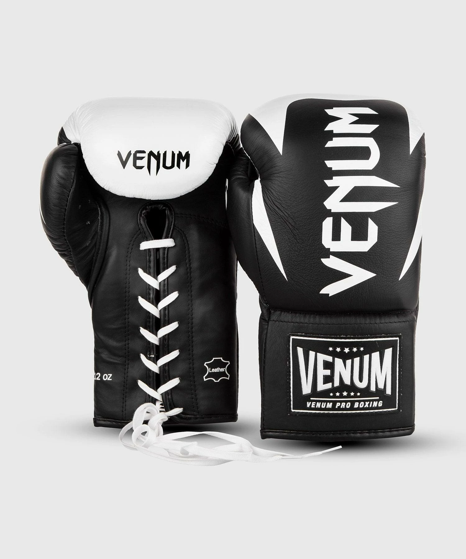 Venum Hammer Pro Boxing Gloves - With Laces - Black/White 5 Venum Hammer Pro Boxing Gloves - With Laces - Black/White - Image 3