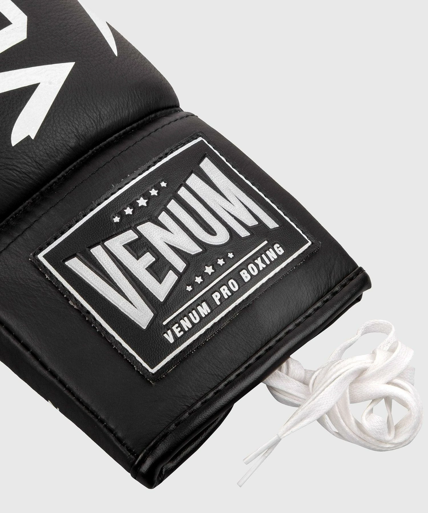 Venum Hammer Pro Boxing Gloves - With Laces - Black/White 9 Venum Hammer Pro Boxing Gloves - With Laces - Black/White - Image 7