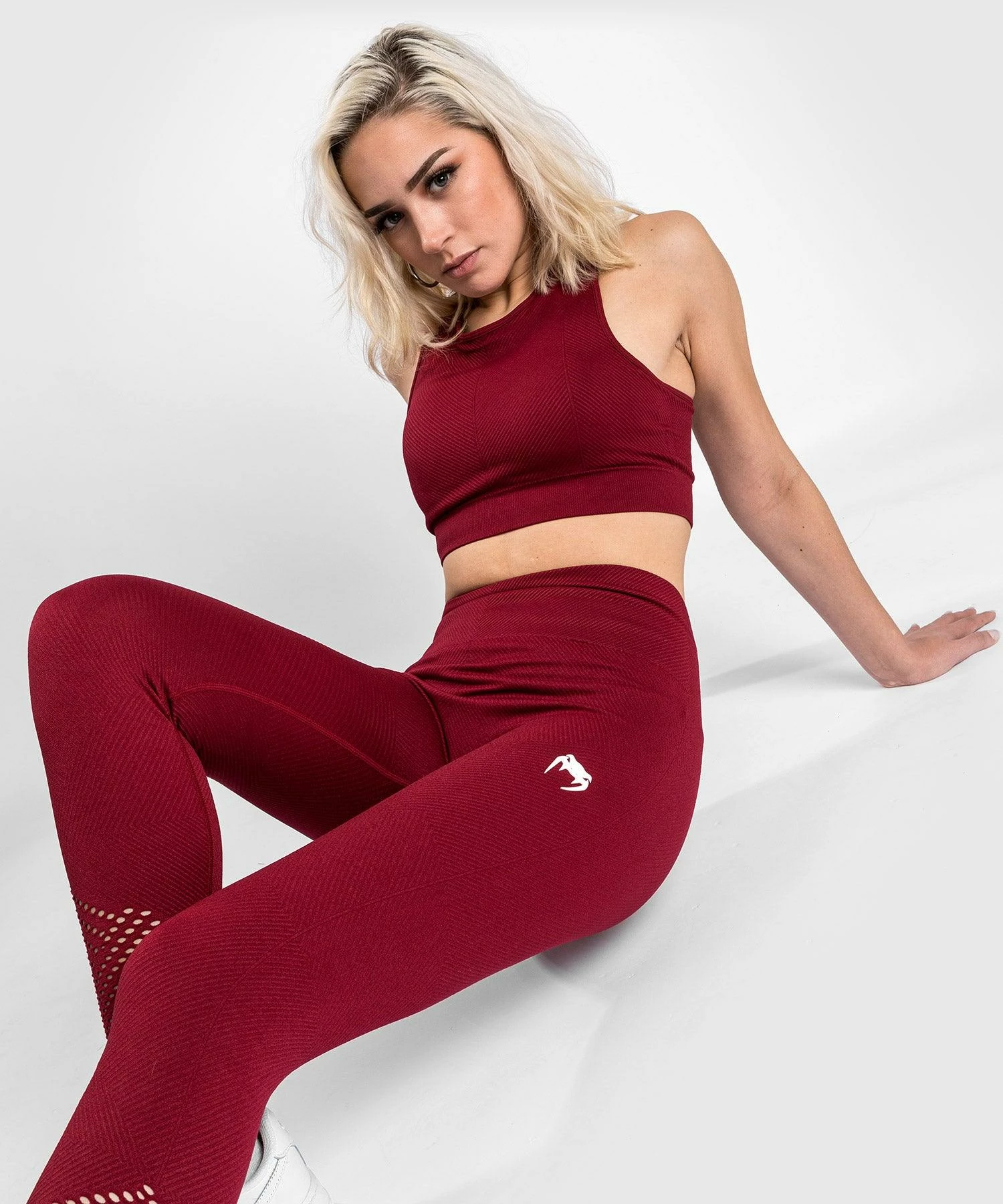 Venum Sparring Seamless 7/8 Leggings - For Women - Burgundy 8 Venum Sparring Seamless 7/8 Leggings - For Women - Burgundy - Image 6