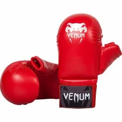 Venum Karate Mitts - With Thumb Protection - Red -Boxing Sport Store MITTS WITH THUMB RED HD 01