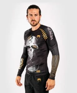 Venum Skull Rashguard - Long Sleeves - Black -Boxing Sport Store RASH LS SKULL BLACK SD 02 1