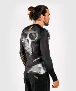 Venum Skull Rashguard - Long Sleeves - Black -Boxing Sport Store RASH LS SKULL BLACK SD 05 1