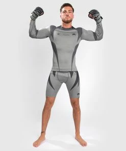 Venum Stone Rashguard - Long Sleeves - Mineral Green -Boxing Sport Store RASH LS STONE MINERAL GREEN 01