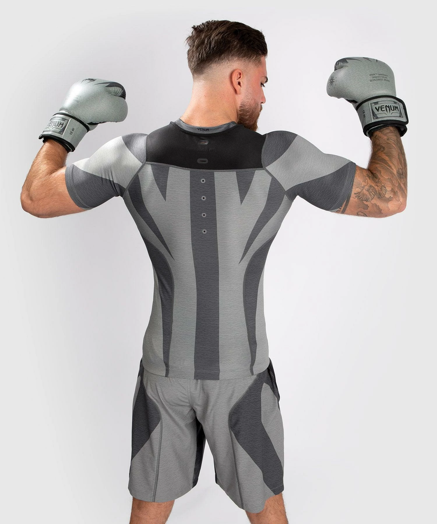 Venum Stone Rashguard - Short Sleeves - Mineral Green 6 Venum Stone Rashguard - Short Sleeves - Mineral Green - Image 4