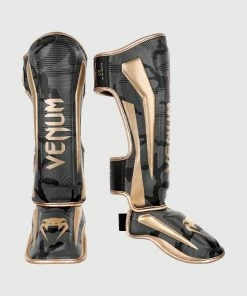 Venum Elite Shin Guards - Dark Camo/Gold 10 Venum Elite Shin Guards - Dark Camo/Gold -Boxing Sport Store SHINGUARD ELITE 3.0 BLACK GOLD 1500 01 3
