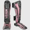Venum Elite Shin Guards - Black/Pink Gold -Boxing Sport Store SHINGUARD ELITE 3.0 PINK GREY 1500 01 2