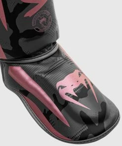 Venum Elite Shin Guards - Black/Pink Gold -Boxing Sport Store SHINGUARD ELITE 3.0 PINK GREY 1500 03 1