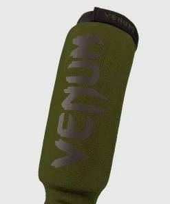 Venum Kontact Shin Guards - Khaki/Black -Boxing Sport Store SHINGUARD INSTEP KONTACT KHAKI BLACK SD 05 1