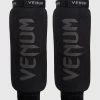 Venum Shin Guards Kontact - Black/Black -Boxing Sport Store SHIN ONLY GUARDS KONTACT BLACK BLACK