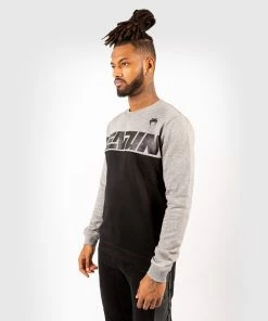 Venum Connect Crewneck Sweatshirt - Black/Heather Grey -Boxing Sport Store SWEAT CONNECT BLACK GREY FONCE 18