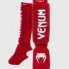 Venum Kontact Shin Guards - Red 2 Venum Kontact Shin Guards - Red -Boxing Sport Store Shinguards In Steps Kontact cotton red