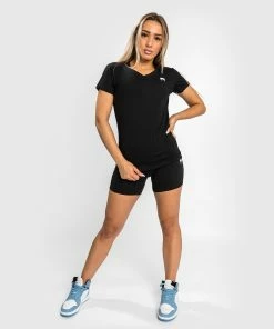 Venum Essential Women's T-Shirt - Black -Boxing Sport Store TS ESSENTIAL BLACK 04