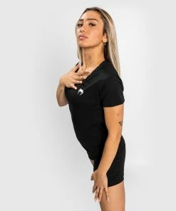 Venum Essential Women's T-Shirt - Black -Boxing Sport Store TS ESSENTIAL BLACK 06