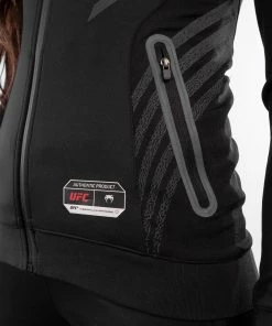 UFC Venum Fighters Authentic Fight Night Women's Walkout Hoodie - Black -Boxing Sport Store VNMUFC 00013 001 07 1 1