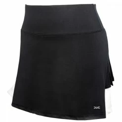 DUC Flirt-2 Women’s Double-Pleat Tennis Skort (Black/White)