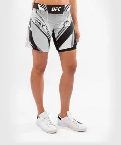 UFC Venum Authentic Fight Night Women's Shorts - Long Fit - White -Boxing Sport Store a 252F4 252F9 252F2 252Fa4929758c13801be00cd3faeb43e9d54cba7a43f VNMUFC 00019 002 03