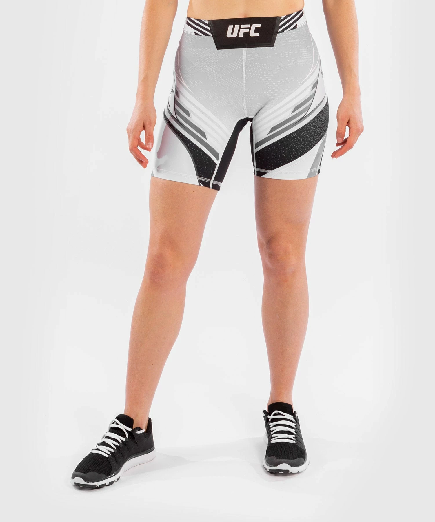 UFC Venum Authentic Fight Night Women's Vale Tudo Shorts - Long Fit - White 2 UFC Venum Authentic Fight Night Women's Vale Tudo Shorts - Long Fit - White