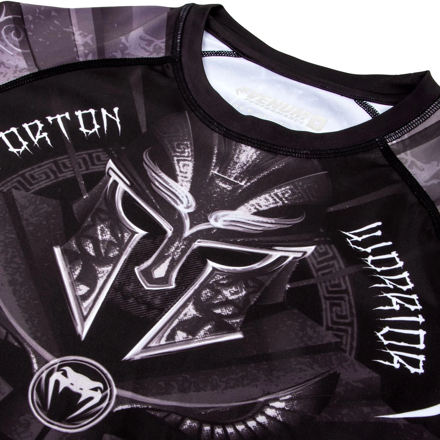 Venum Gladiator 3.0 Rashguard - Black/White - Short Sleeves - Image 5