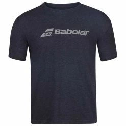 Babolat Men’s Exercise Crew Neck Tennis Training Tee (Black Heather)