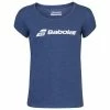 Babolat Women’s Exercise Tennis Training Tee (Estate Blue/Heather) -Boxing Sport Store babolat exercise logo tennis training tee estate blue heather 1000 1000