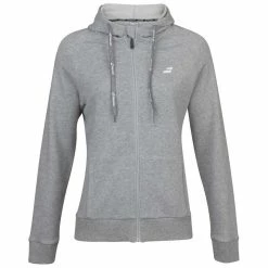 Babolat Girl’s Exercise Hooded Tennis Training Jacket (High Rise/Heather)