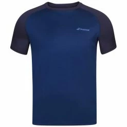 Babolat Men’s Play Crew Neck Tennis Training Tee (Estate Blue)