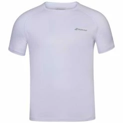 Babolat Men’s Play Crew Neck Tennis Training Tee (White/White)