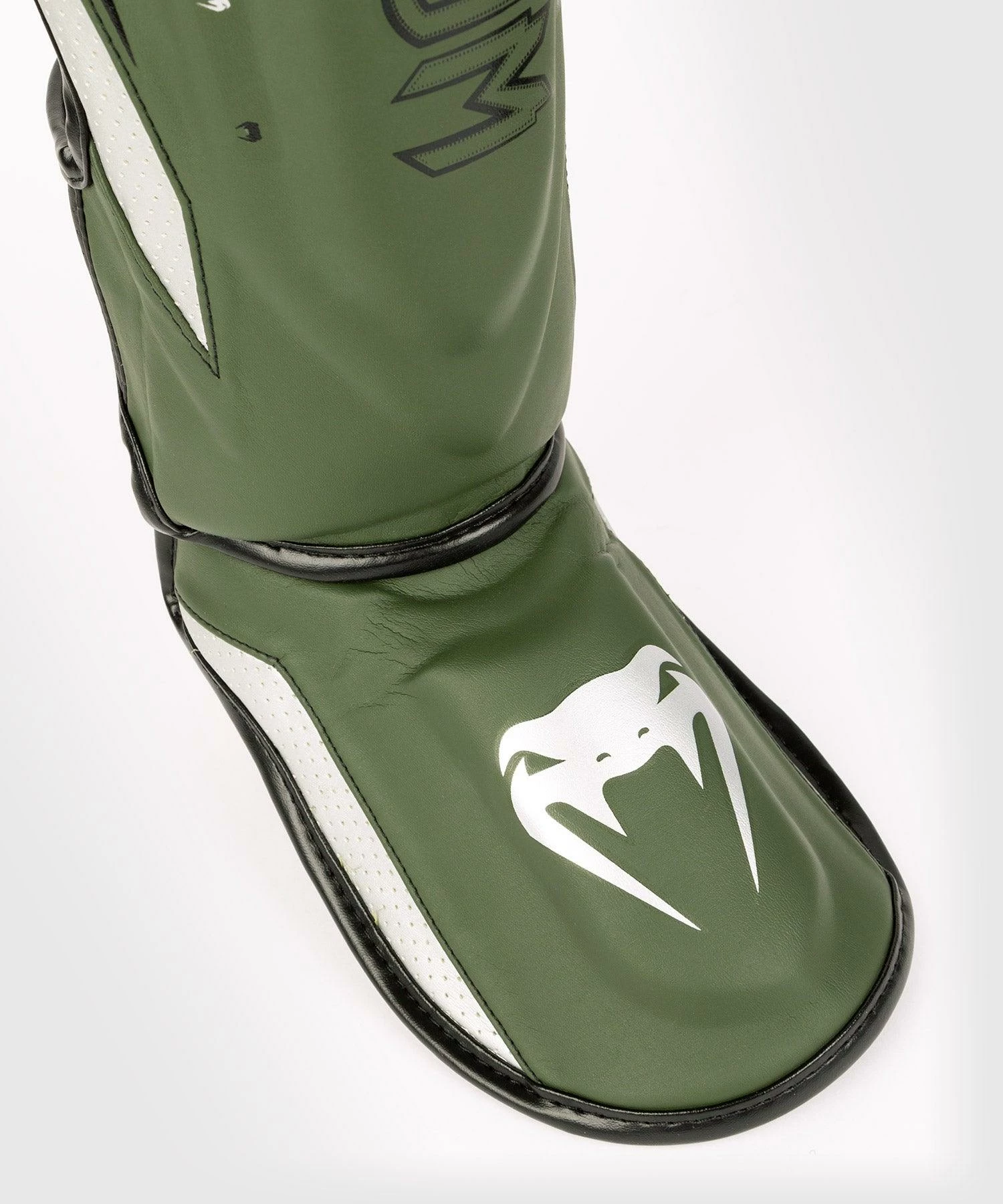 Venum Elite Evo Shinguards - Khaki/Silver - Image 5
