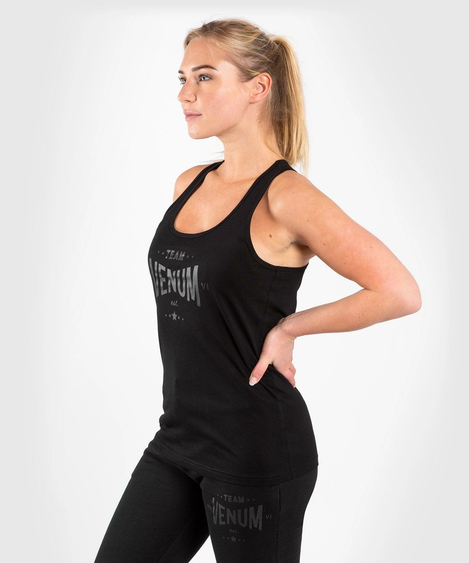 Venum Team 2.0 Tank Top - For Women - Black/Black 5 Venum Team 2.0 Tank Top - For Women - Black/Black - Image 3