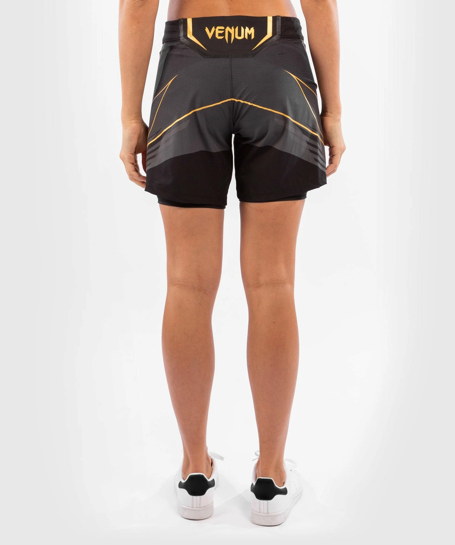 UFC Venum Authentic Fight Night Women's Shorts - Long Fit - Champion 4 UFC Venum Authentic Fight Night Women's Shorts - Long Fit - Champion - Image 2