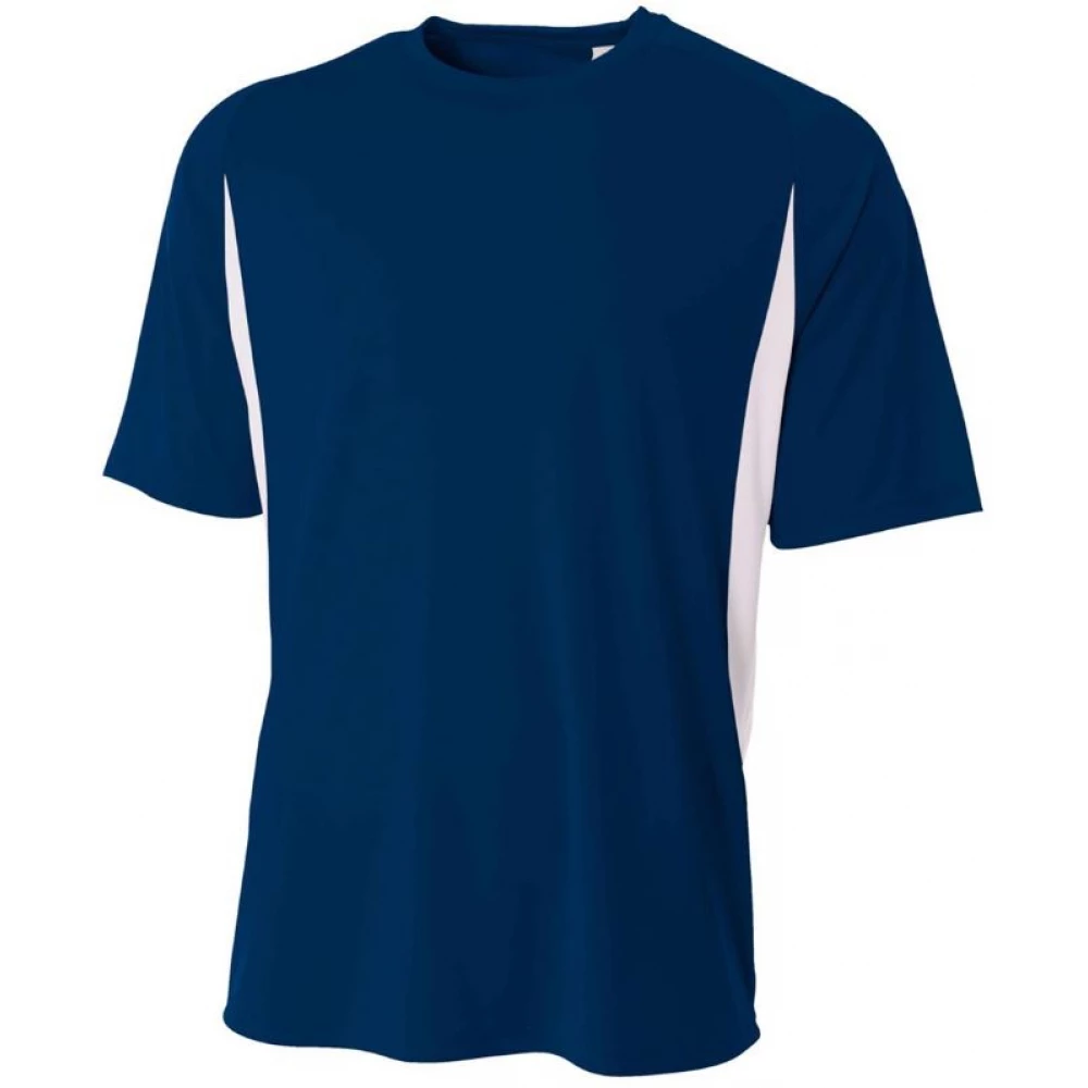 A4 Men’s Performance Color Block Crew Shirt (Navy) 3 A4 Men’s Performance Color Block Crew Shirt (Navy)