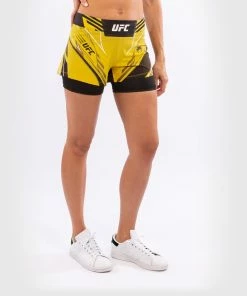 UFC Venum Authentic Fight Night Women's Shorts - Short Fit - Yellow -Boxing Sport Store d 252F0 252Ff 252F9 252Fd0f9c5dc8ee1bdbeaf43b3082bd11cde4e9d412a VNMUFC 00020 006 03