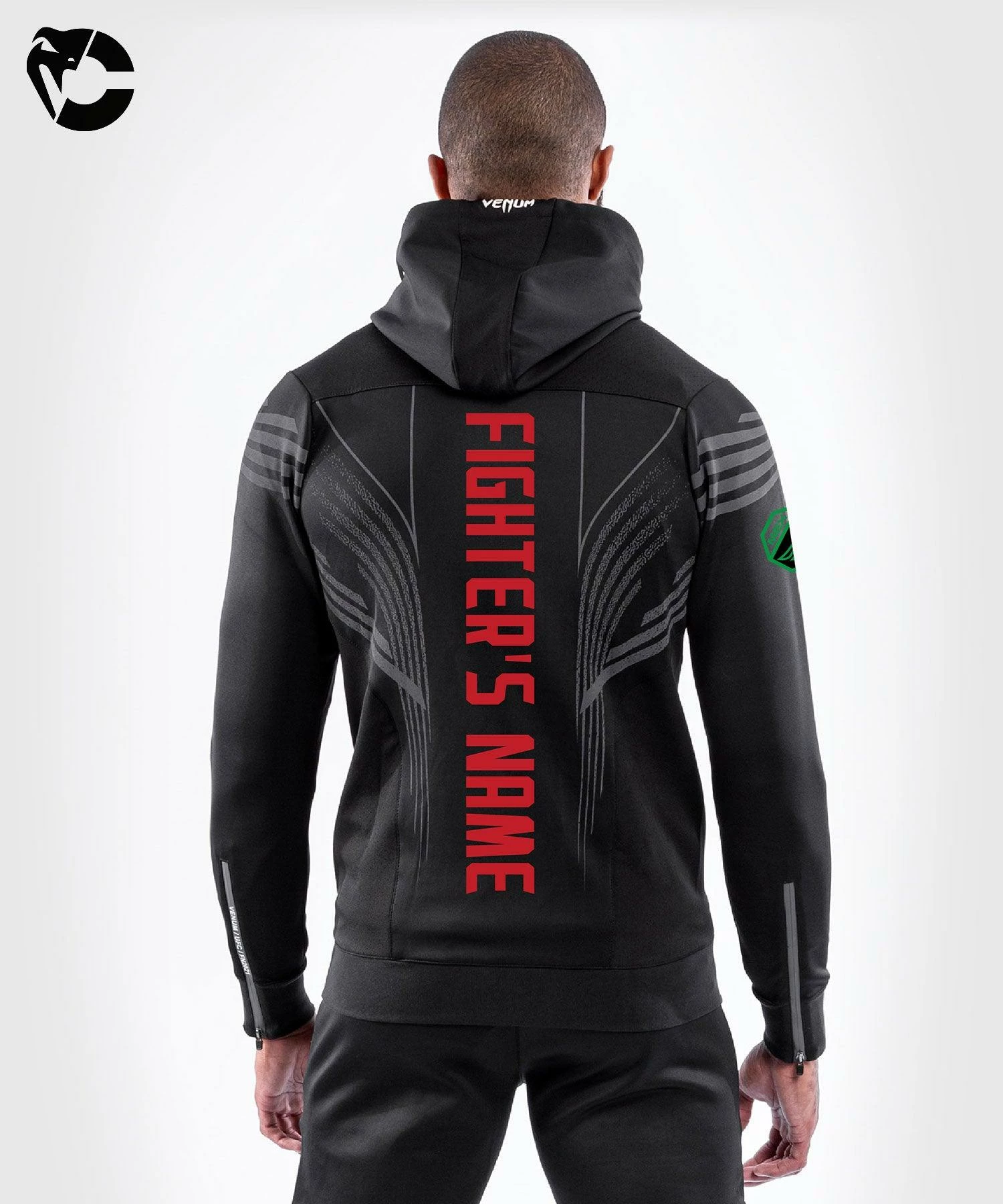 UFC Venum Fighters Authentic Fight Night Men's Walkout Hoodie - Black 3 UFC Venum Fighters Authentic Fight Night Men's Walkout Hoodie - Black