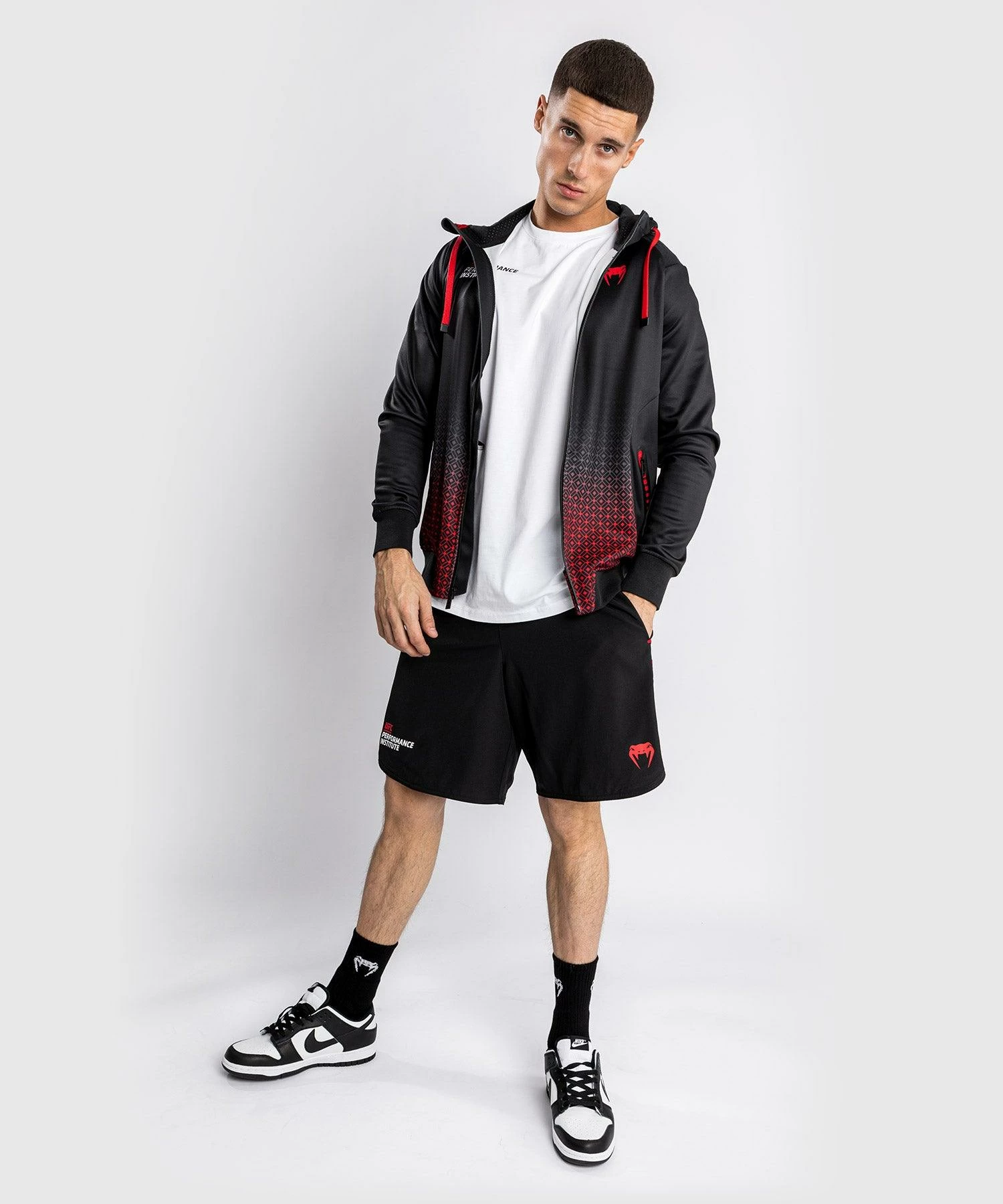 UFC Venum Performance Institute Hoody - Black/Red 10 UFC Venum Performance Institute Hoody - Black/Red - Image 8