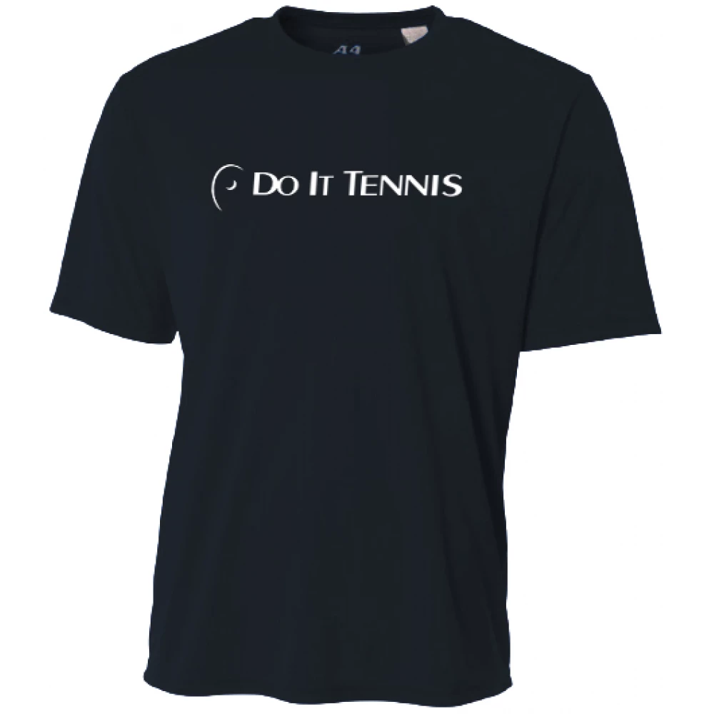 Do It Tennis Unisex Performance Crew Neck Tennis T-Shirt (Black) 3 Do It Tennis Unisex Performance Crew Neck Tennis T-Shirt (Black)