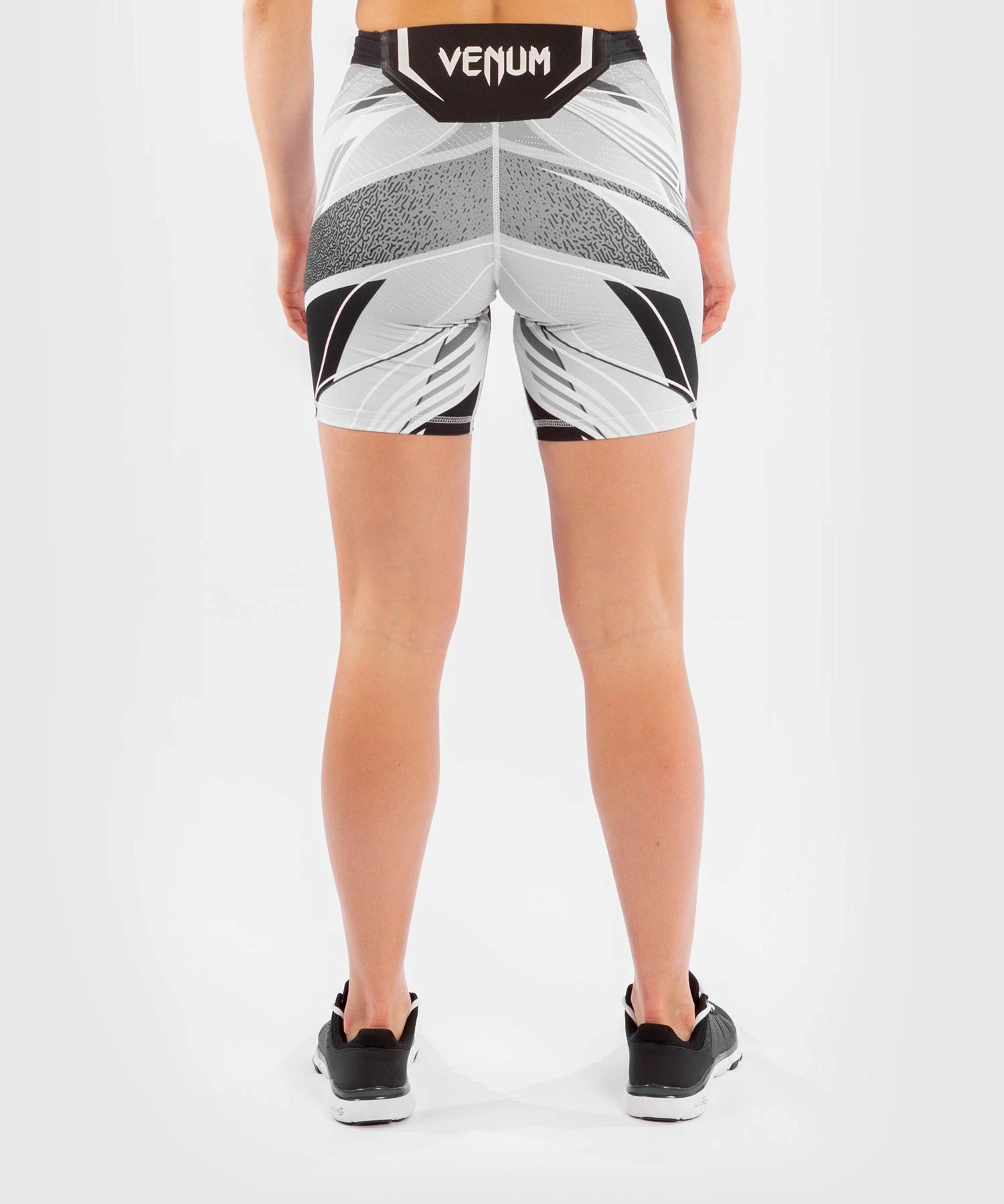 UFC Venum Authentic Fight Night Women's Vale Tudo Shorts - Long Fit - White 3 UFC Venum Authentic Fight Night Women's Vale Tudo Shorts - Long Fit - White - Image 2